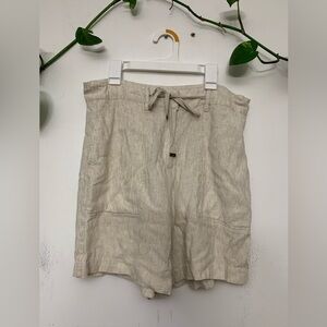 Max cocos summer high waist linen short size 4